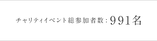 チャリティイベント総参加者数:1234名